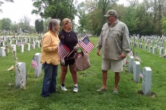 Replacing Stick Flags at Greenwood Cemetery (3)